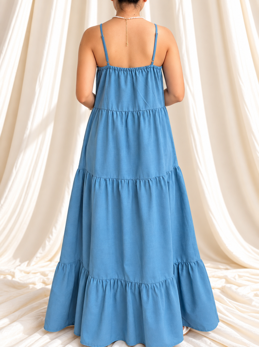 Pine Dress in French Blue