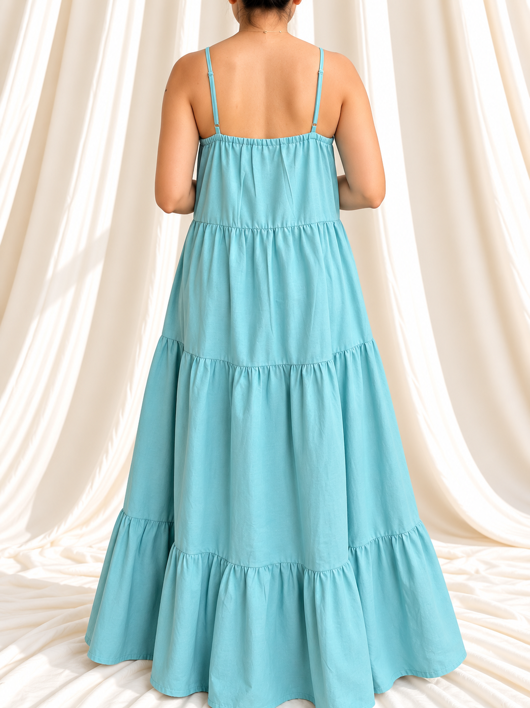 Pine Dress in Aquamarine