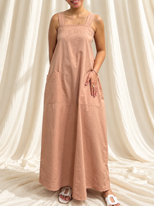 Galatia Dress in Beige