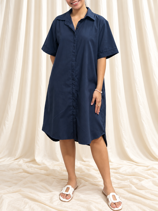 Cedar Dress in Navy Blue
