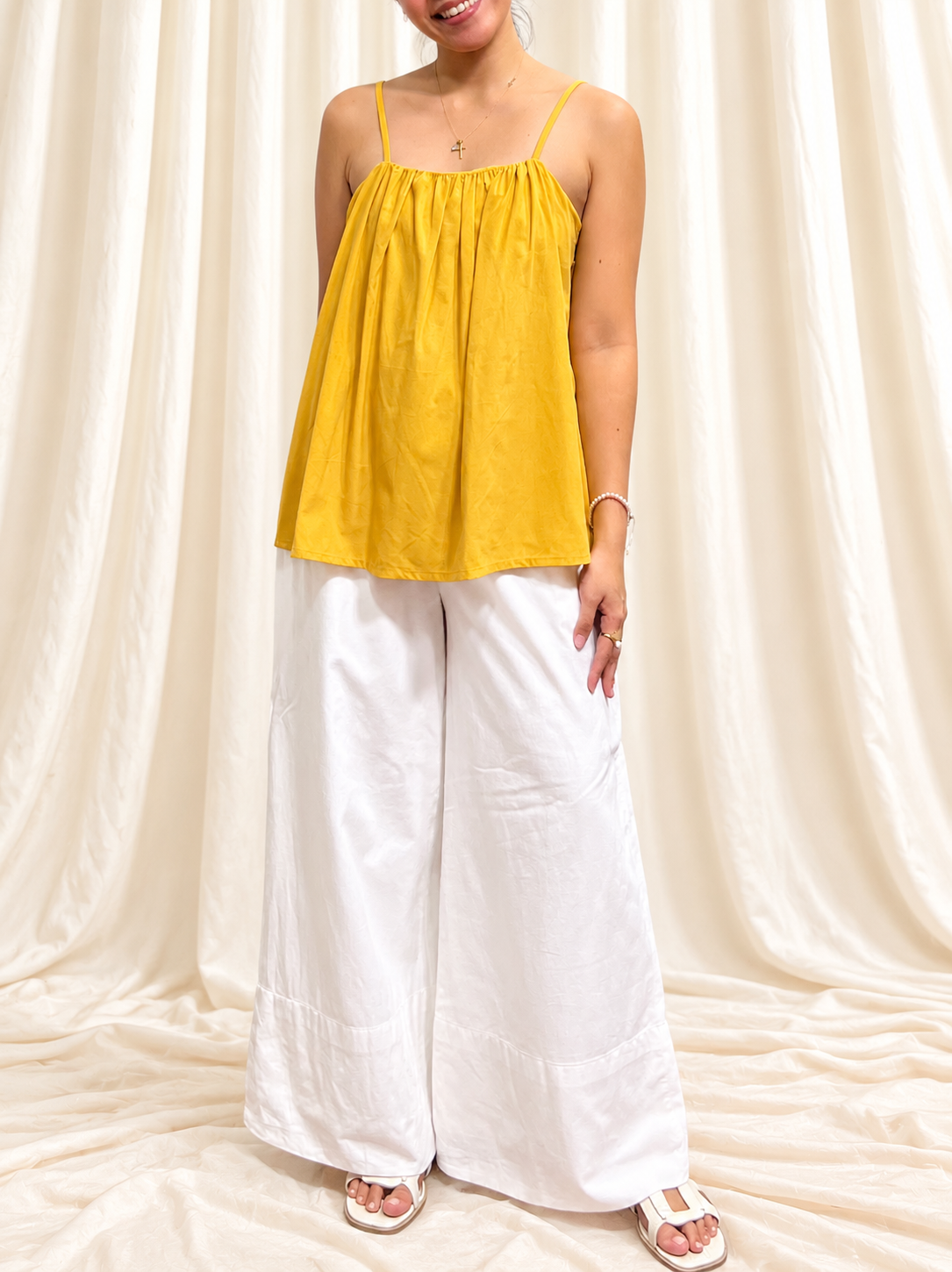 Peach Top in Mustard