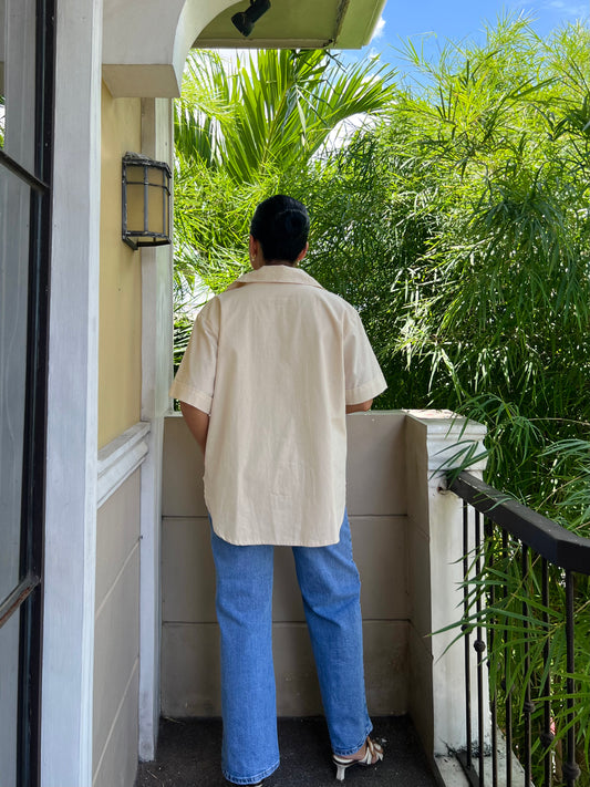 Lemon Blouse in Cream with Lining