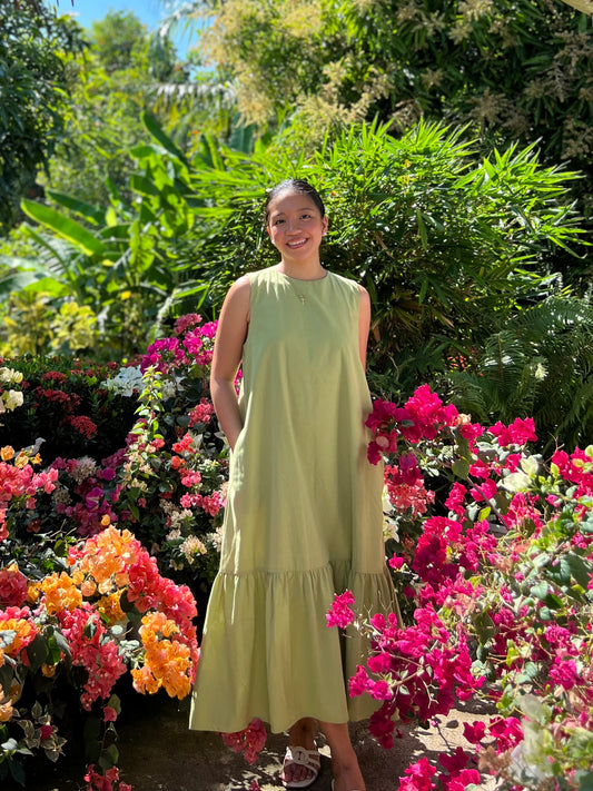 Camden Dress in Apple Green