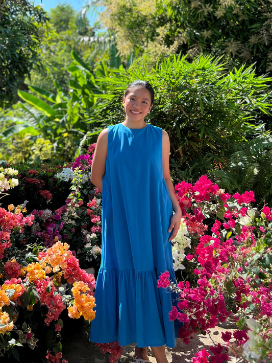 Camden Dress in Cerulean