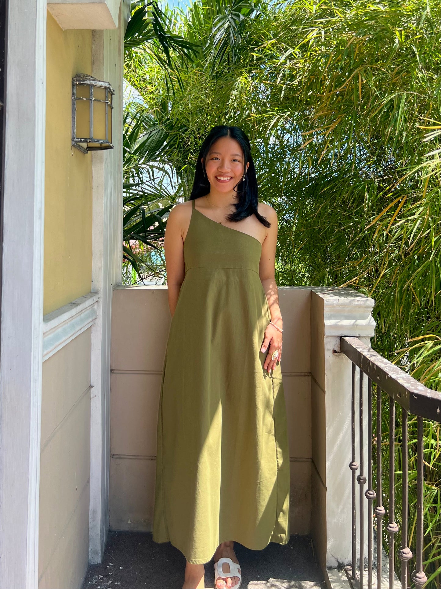Siena Dress in Army Green