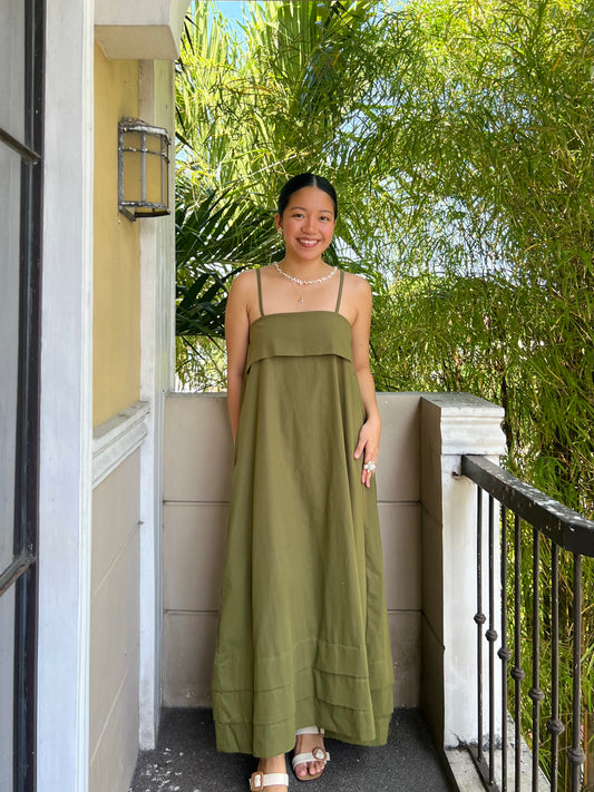 Faith Dress in Army Green