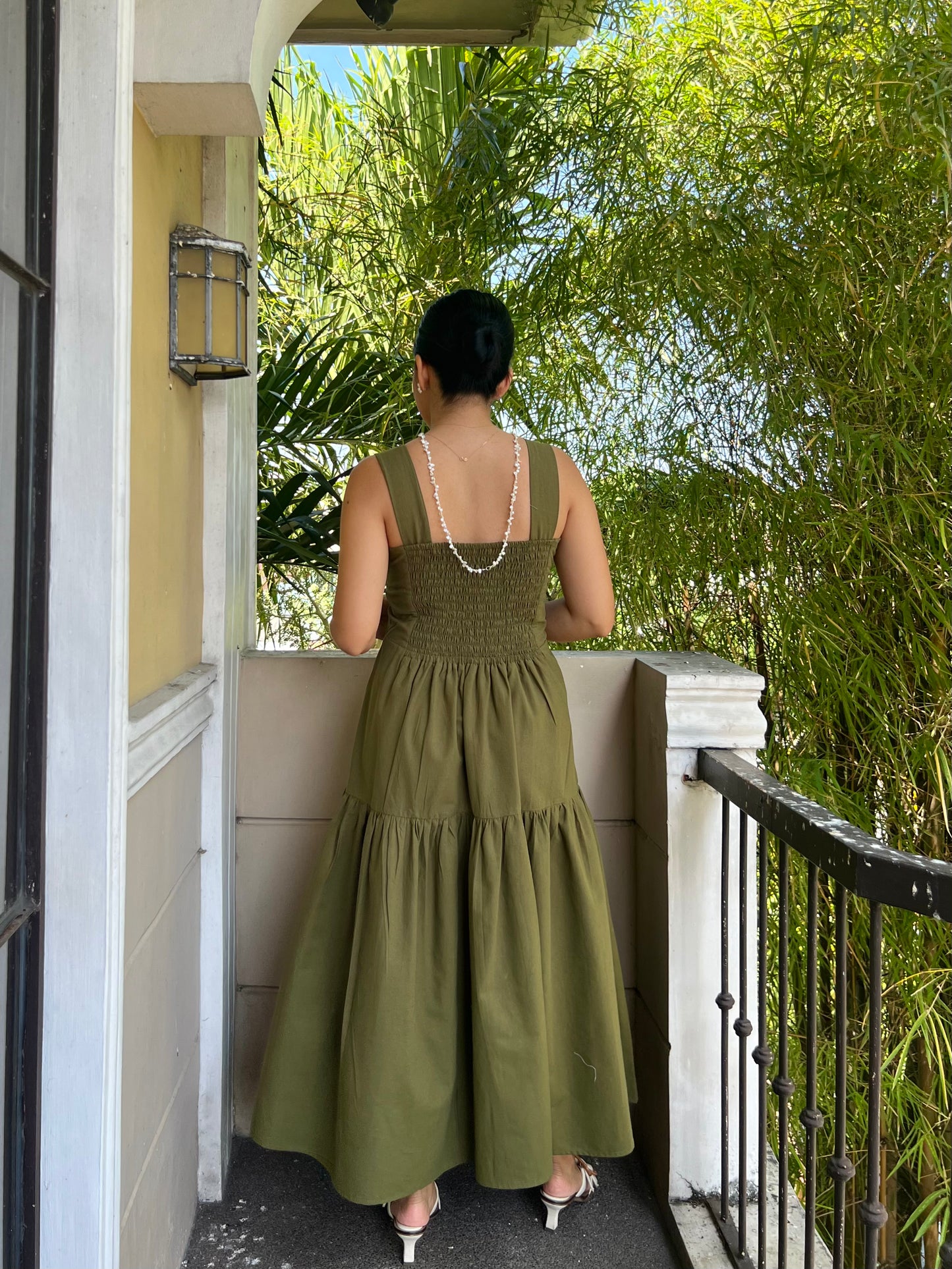 Psalm Dress in Army Green