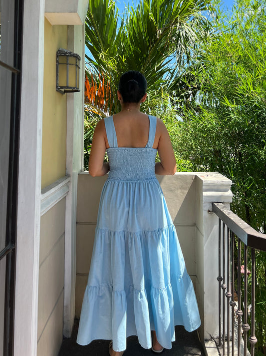 Riviera Dress in Sky Blue