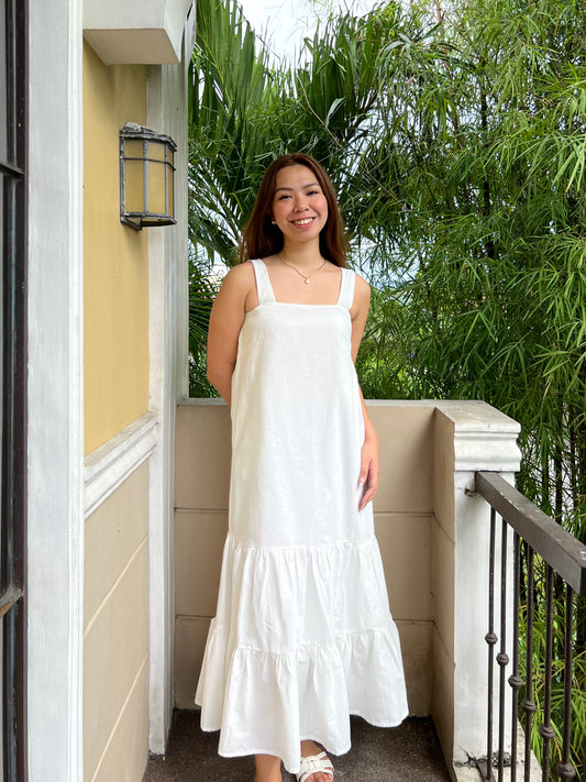 Seine Dress in White in Lining