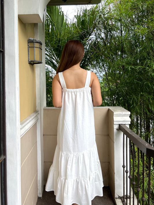 Seine Dress in White in Lining