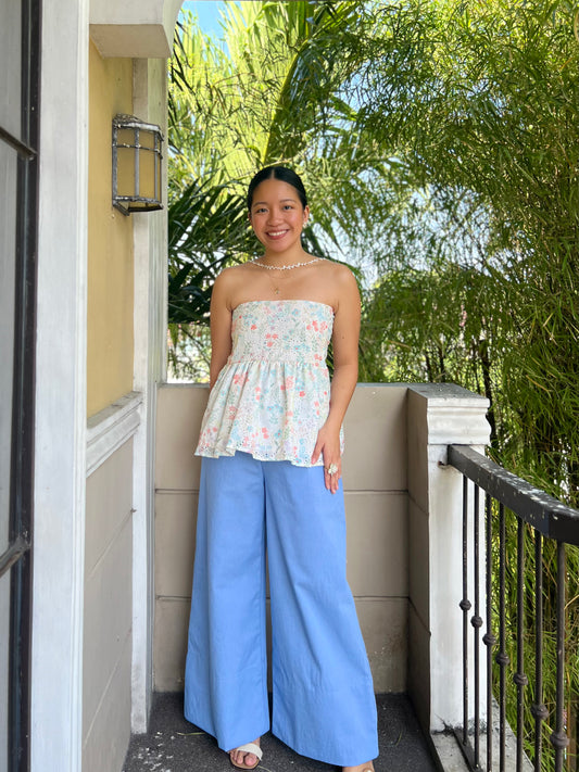 Barcelona Pants in Cornflower Blue