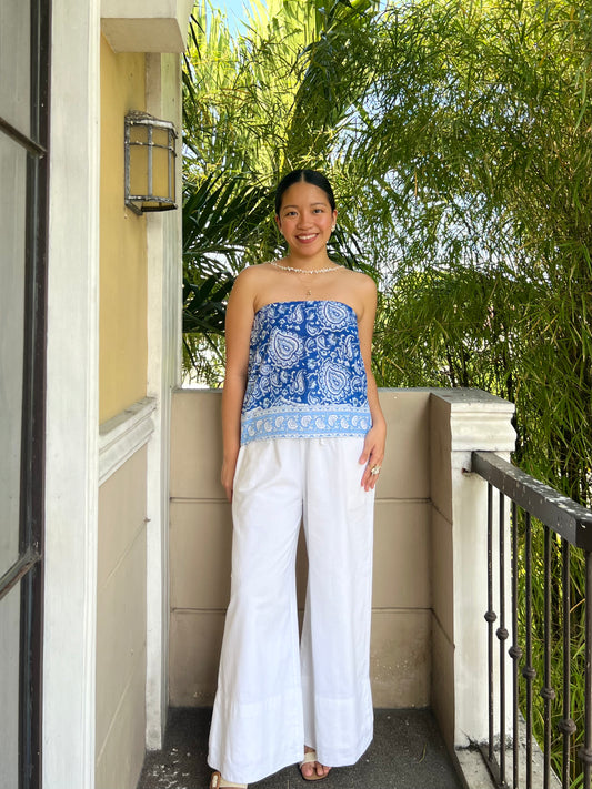 Almond Reversible Top in Premium Design 056