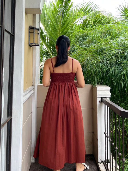 Palma Dress in Chestnut