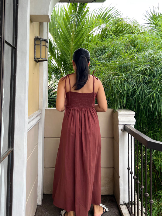 Palermo Dress in Chestnut