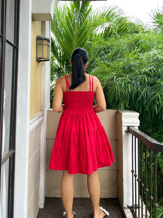 Capri Dress in Red