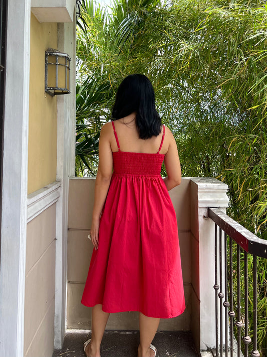 Palm Springs Dress in Red