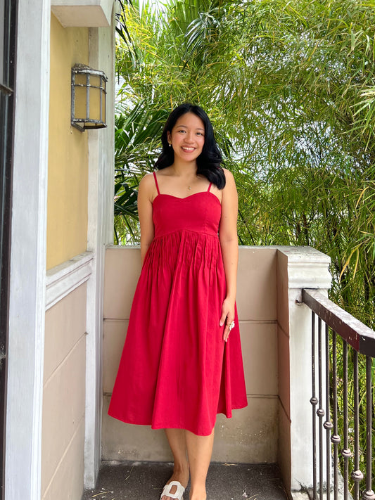 Palm Springs Dress in Red