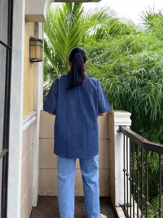 Lemon Blouse in Stripes 009