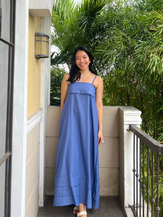 Faith Dress in Soft Denim 003