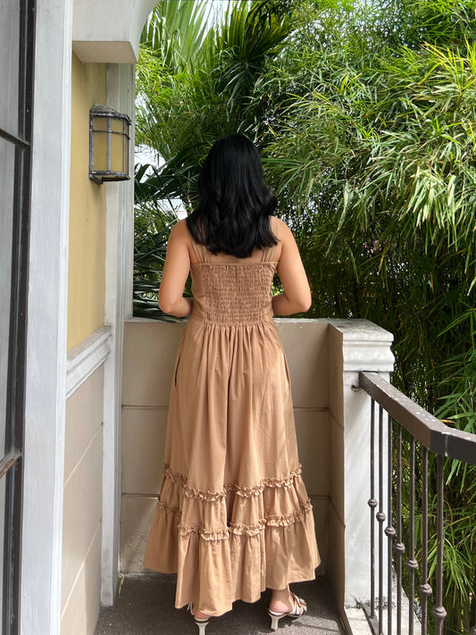 Gratitude Dress in Camel