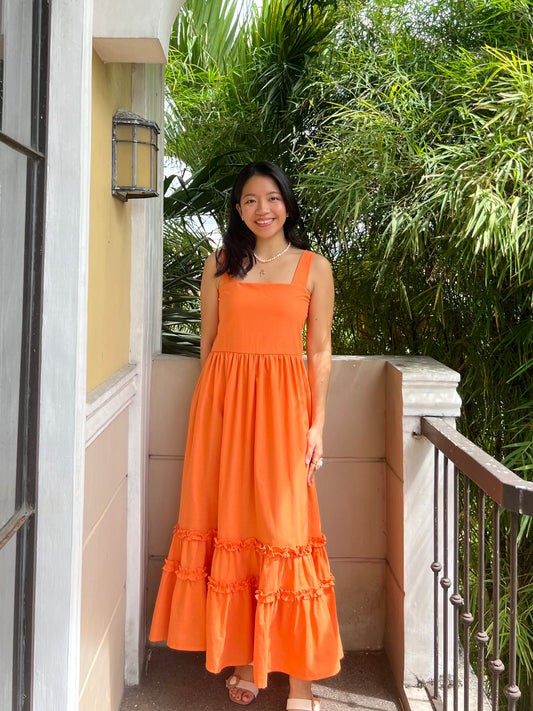 Gratitude Dress in Tangerine