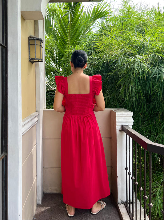 Ribeauvillé Dress in Red