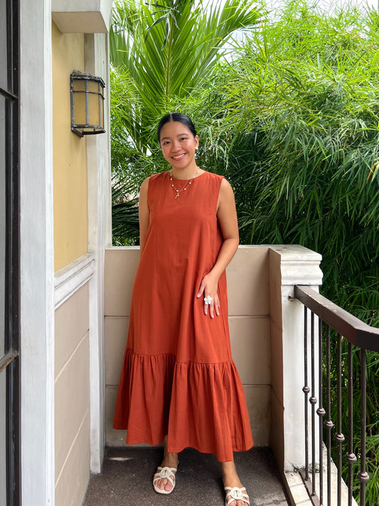 Camden Dress in Rust