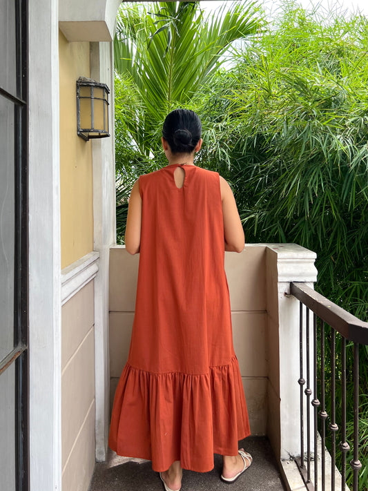 Camden Dress in Rust
