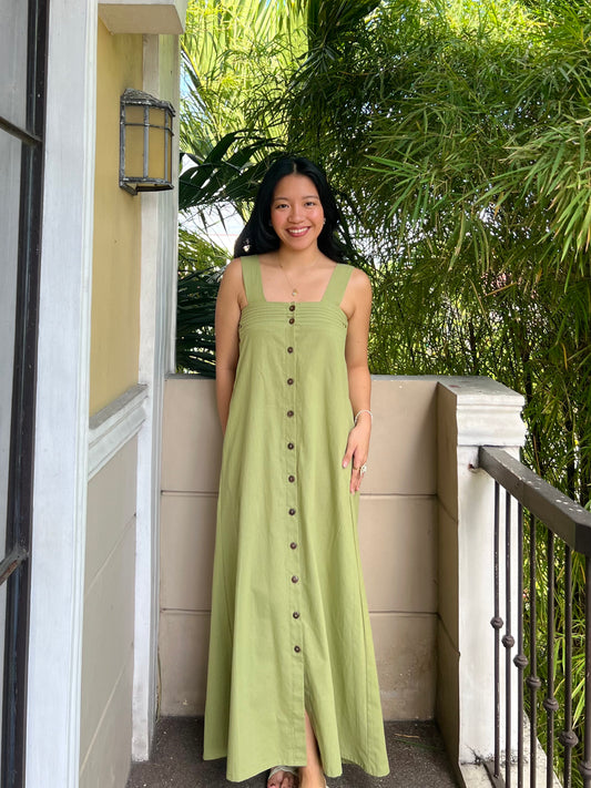Hannah Dress in Apple Green