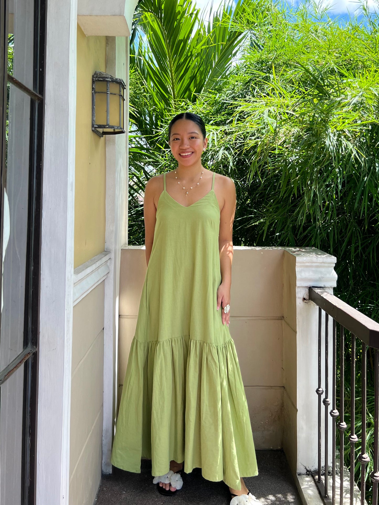 Elysees Dress in Apple Green