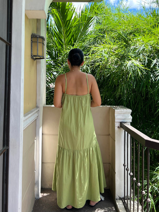 Elysees Dress in Apple Green