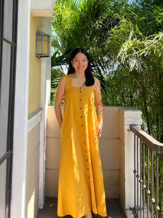 Hannah Dress in Mustard