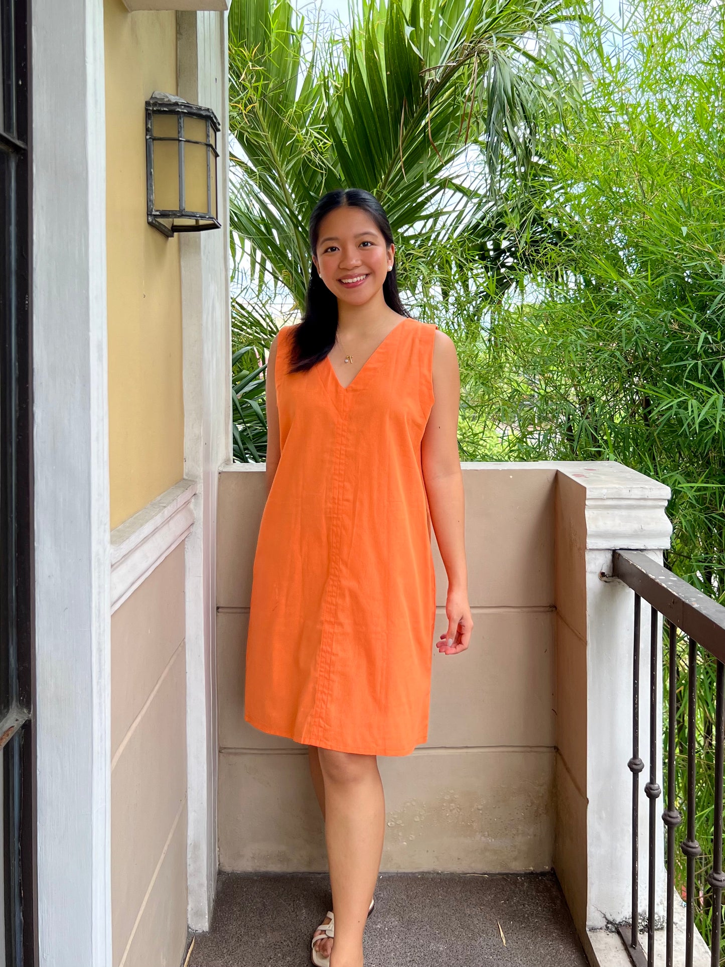 Marini Reversible Dress in Tangerine