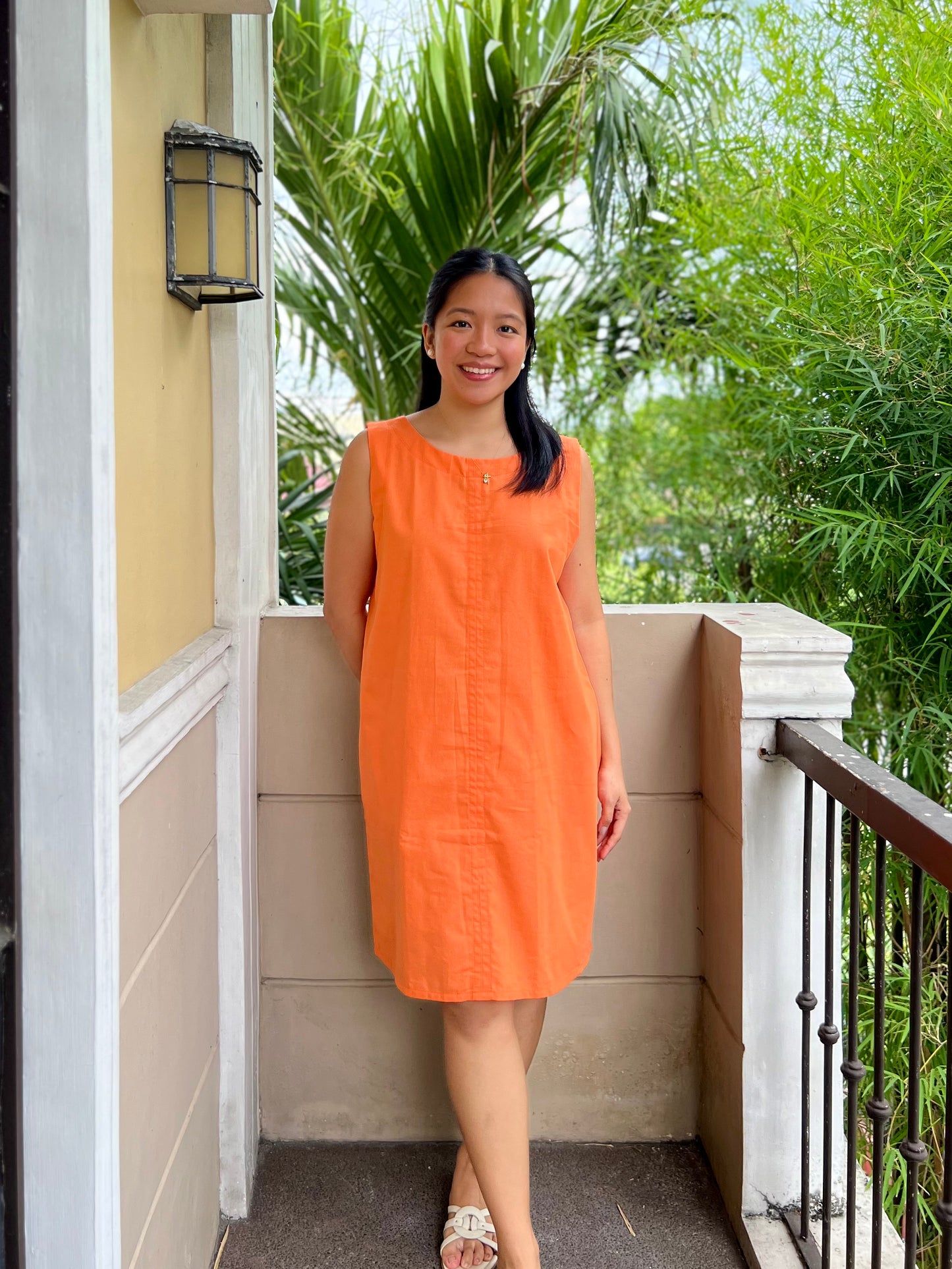 Marini Reversible Dress in Tangerine