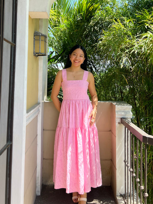 Psalm Dress in Eyelet 016 with Lining