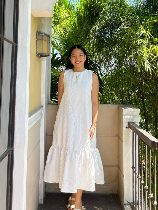 Camden Dress in Eyelet 013 with Lining