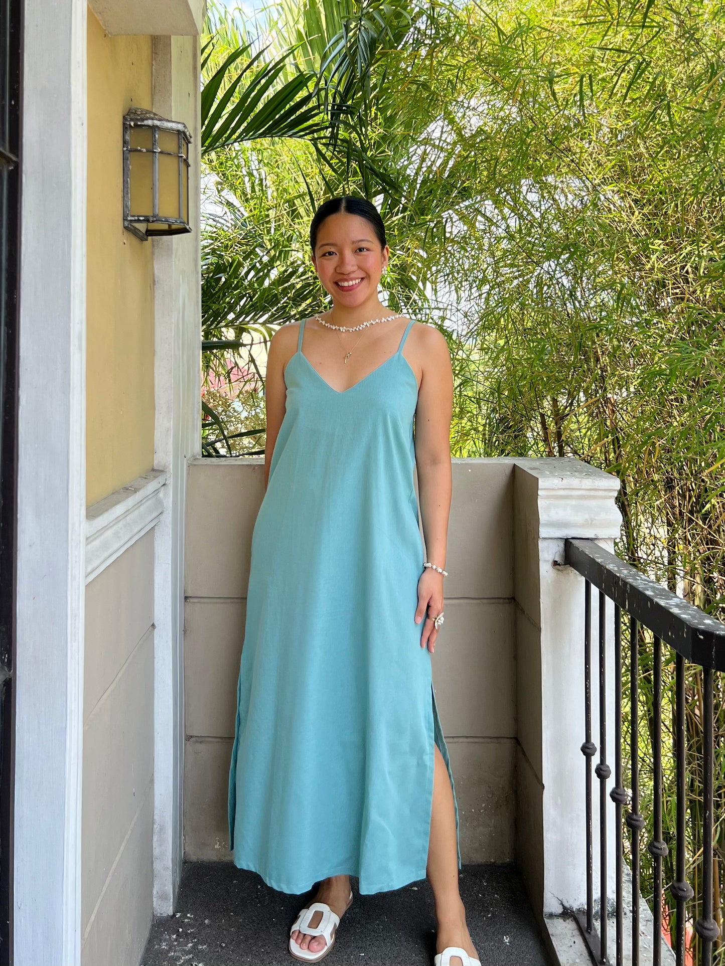 Caprese Dress in Aquamarine