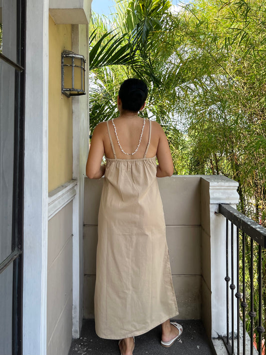 Caprese Dress in Beige