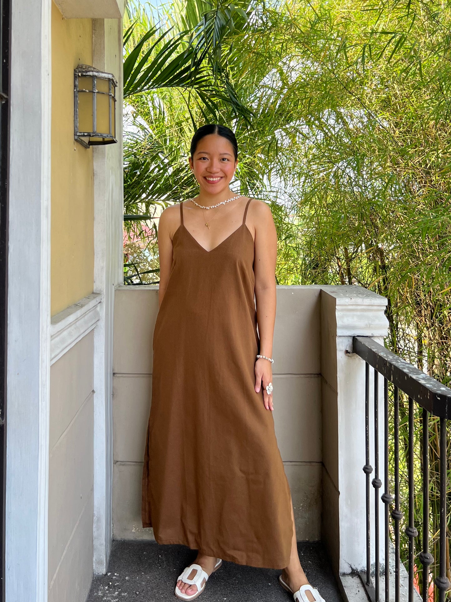 Caprese Dress in Dark Brown