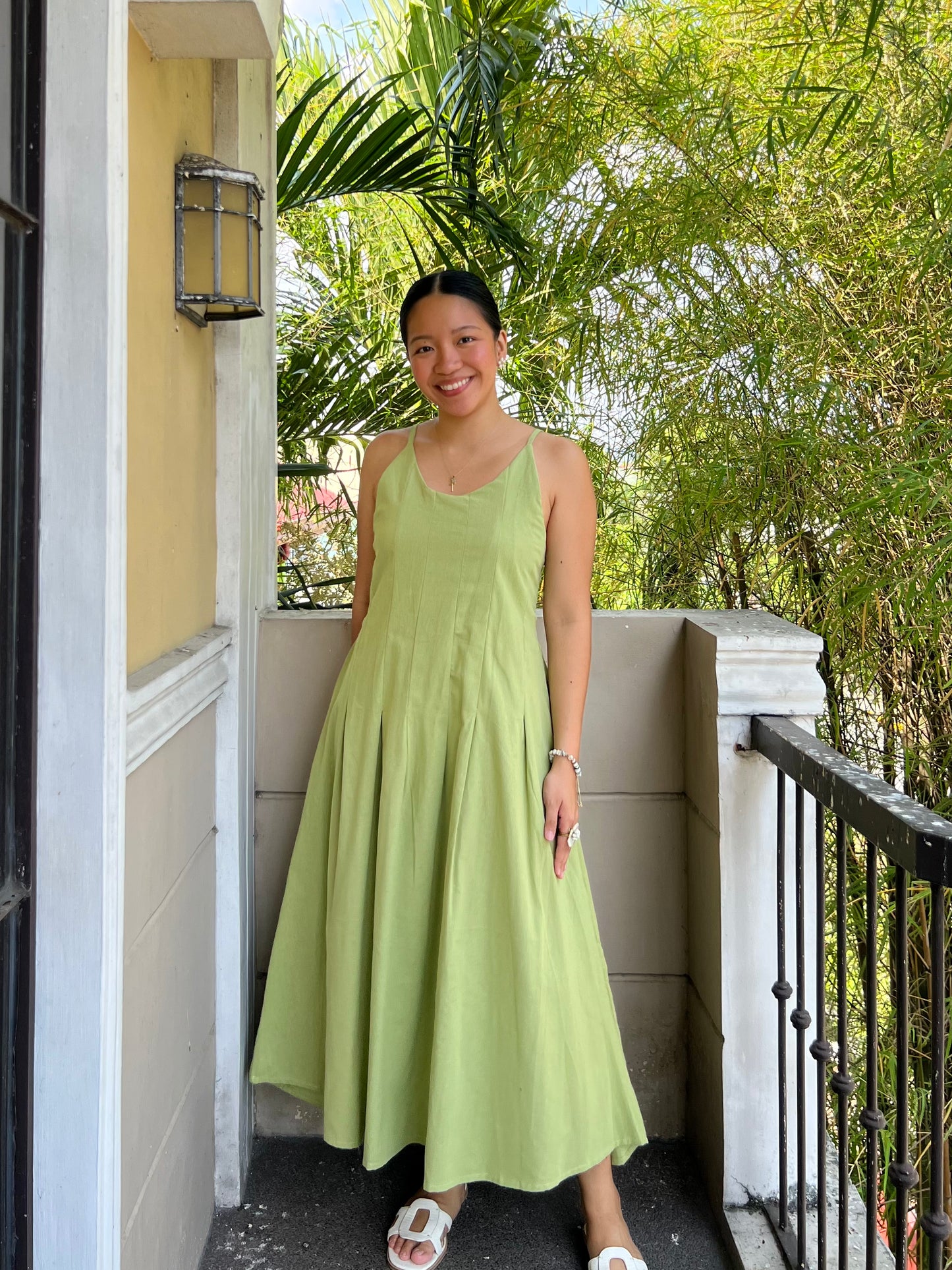 Versai Dress in Apple Green