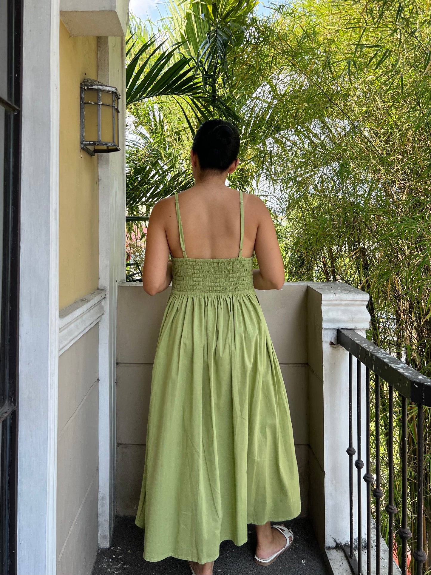 Versai Dress in Apple Green
