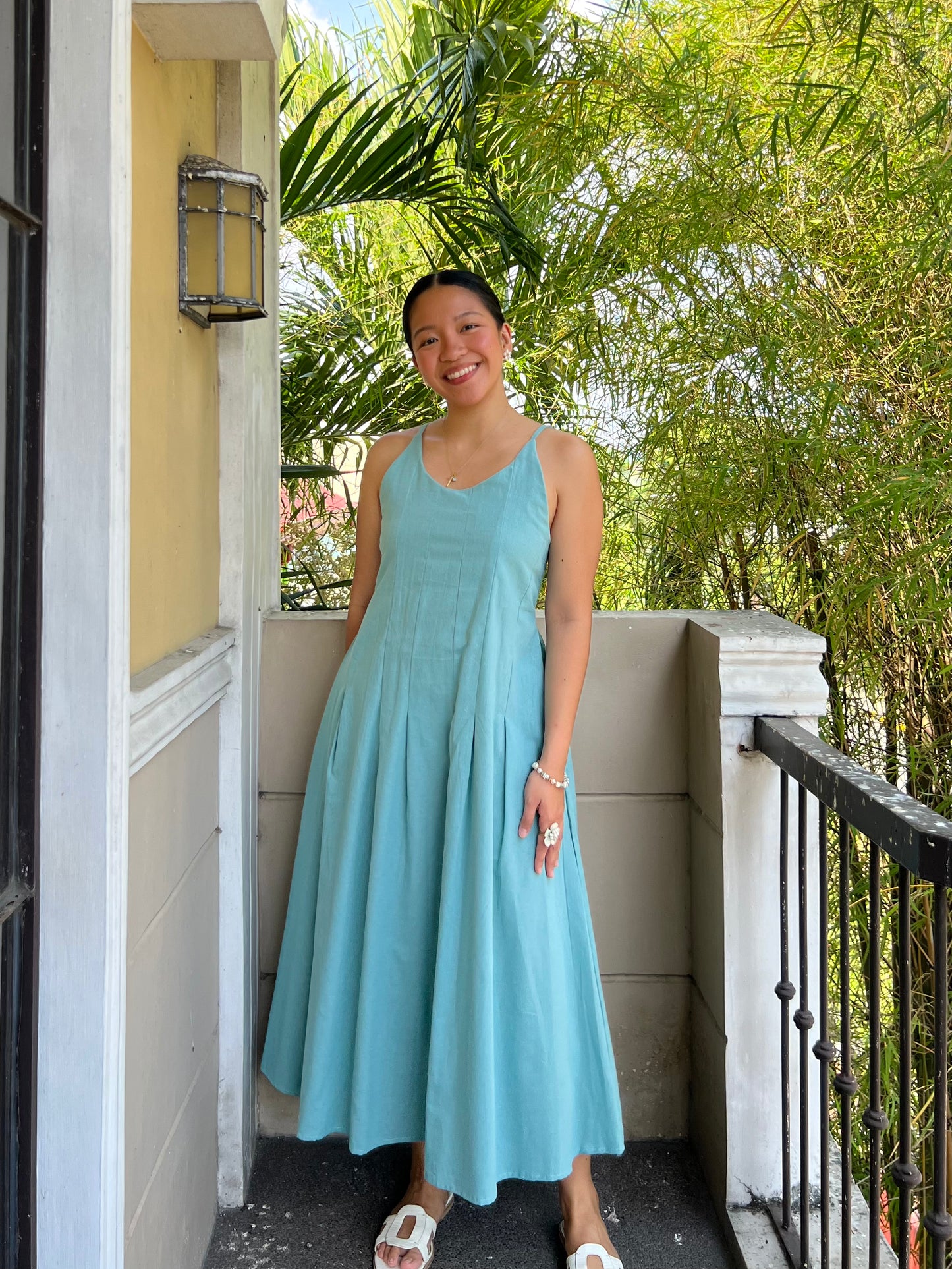 Versai Dress in Aquamarine