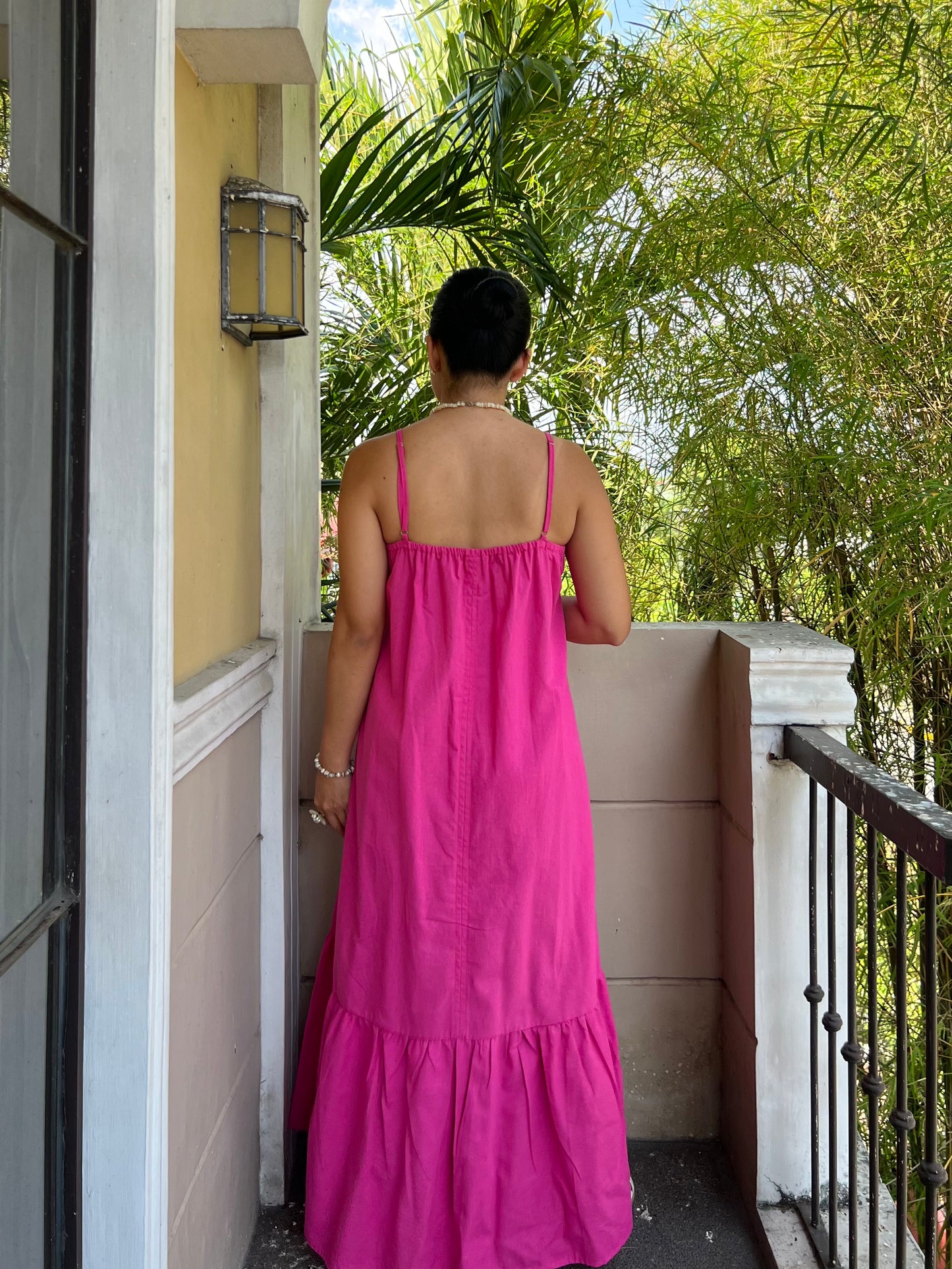 Amalfi Dress in Deep Pink