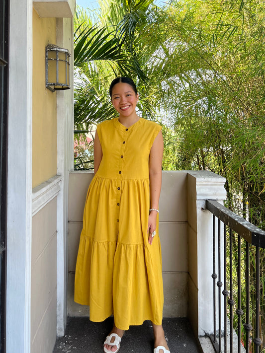 Ruth Dress in Mustard