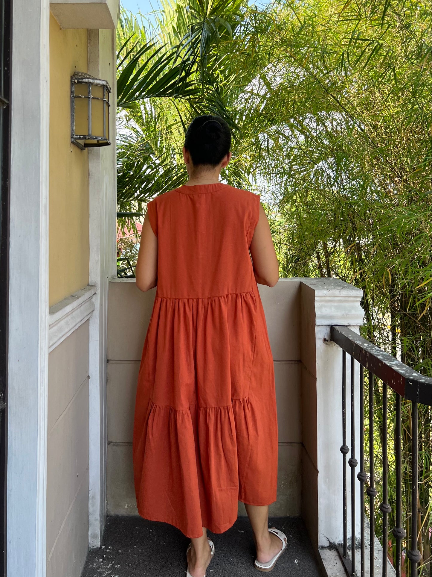 Ruth Dress in Rust