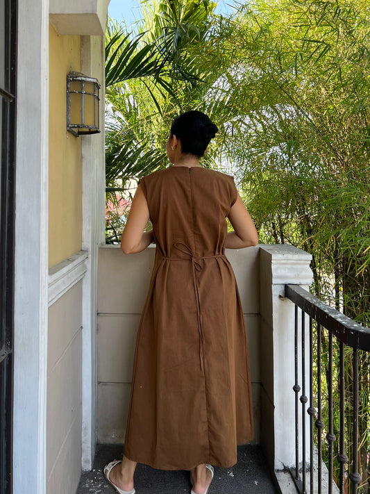 Coronado Dress in Dark Brown