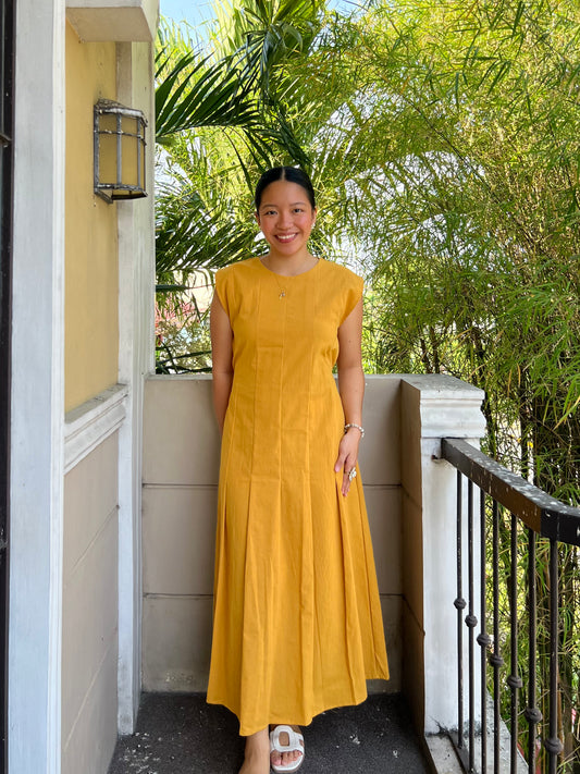 Coronado Dress in Mustard