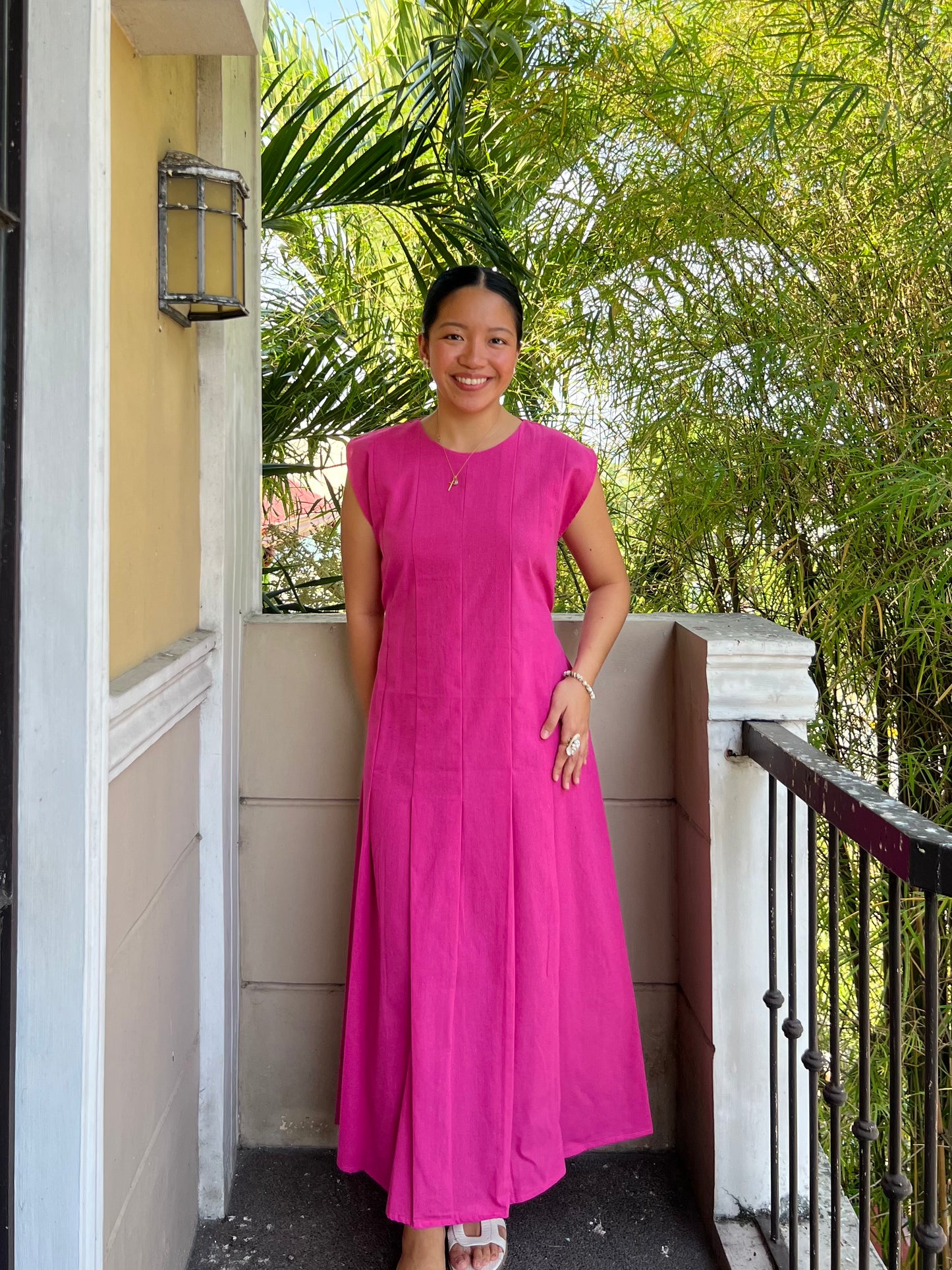 Coronado Dress in Deep Pink