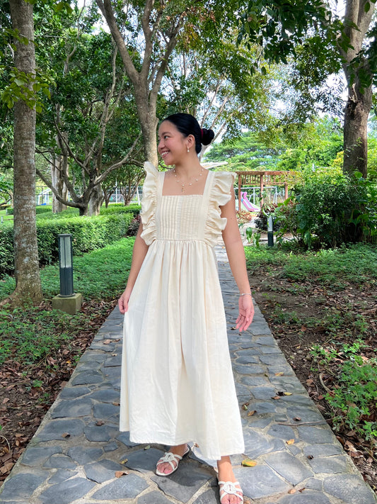 Ribeauvillé Dress in Cream with Lining