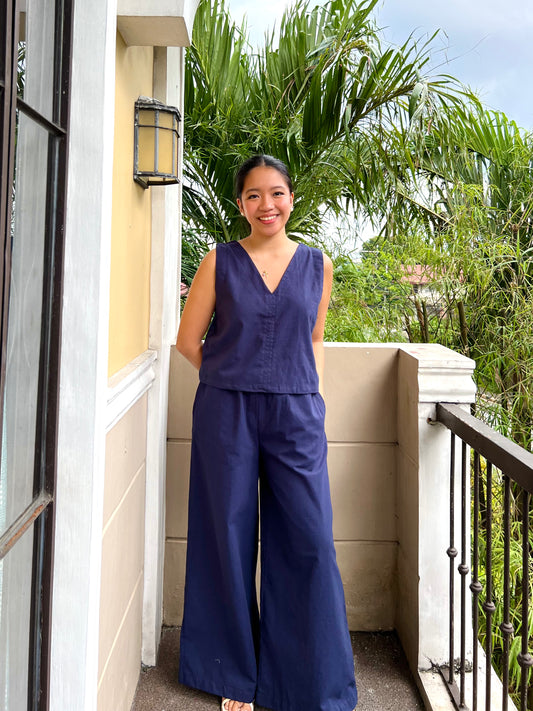 Charity Reversible Set in Navy Blue